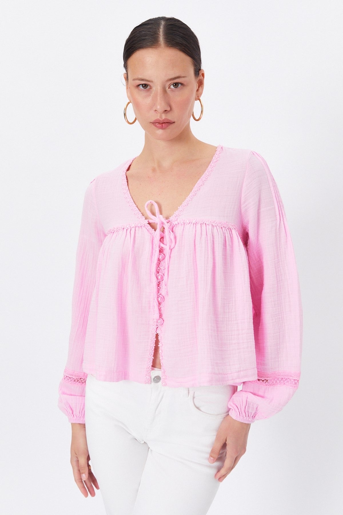 Chemise Collioure rose ou blanche